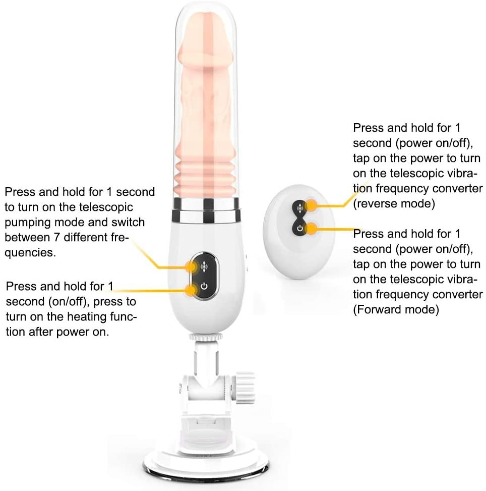 White suction cup thrusting sex machine, photo 2