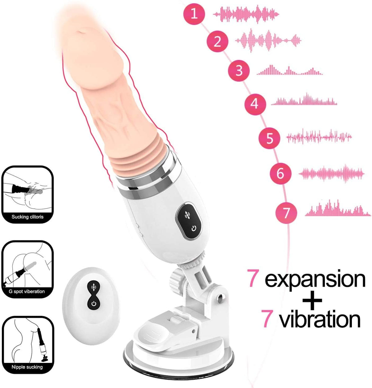 White suction cup thrusting sex machine, photo 3