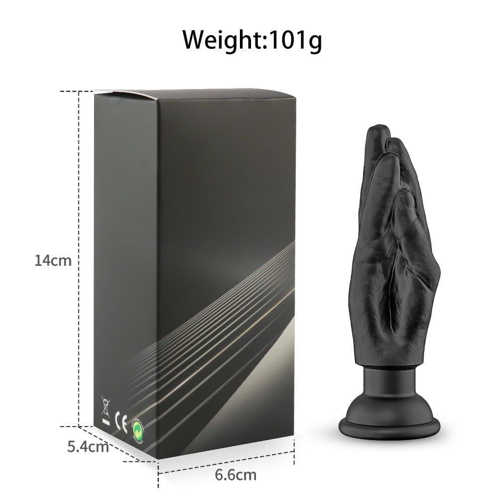 Hand-shaped vibrating anal plug with suction cup base, photo 9
