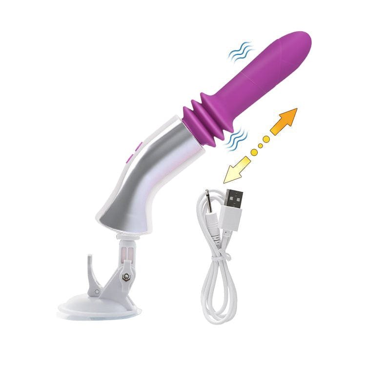 Vibrating sex machine attachment with suction cup base, photo 13