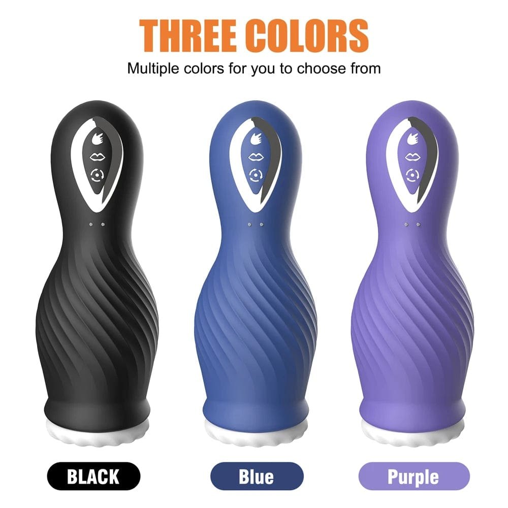 Textured suction rotating male masturbator cup, photo 7
