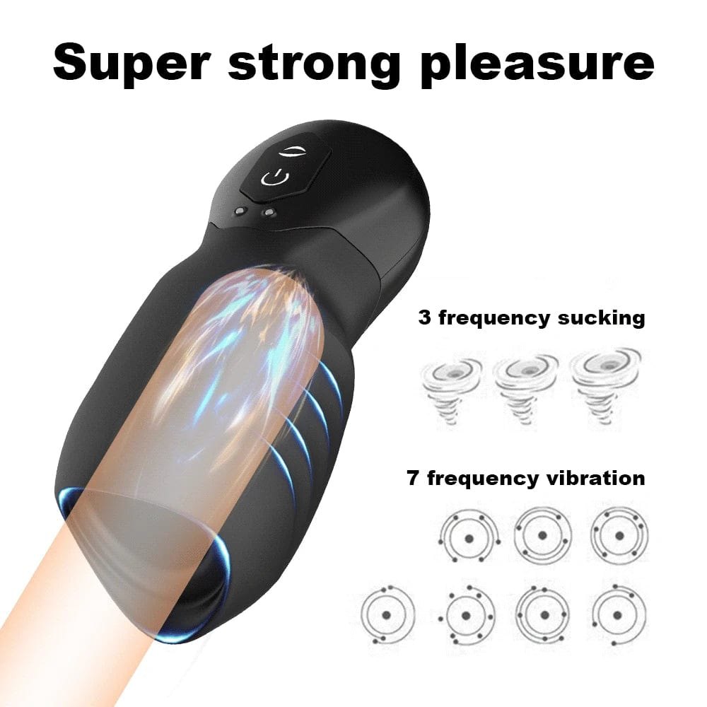 Textured silicone and ABS suction male masturbator sleeve, photo 3