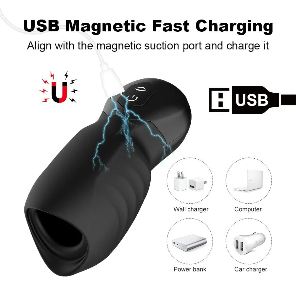 Textured silicone and ABS suction male masturbator sleeve, photo 5