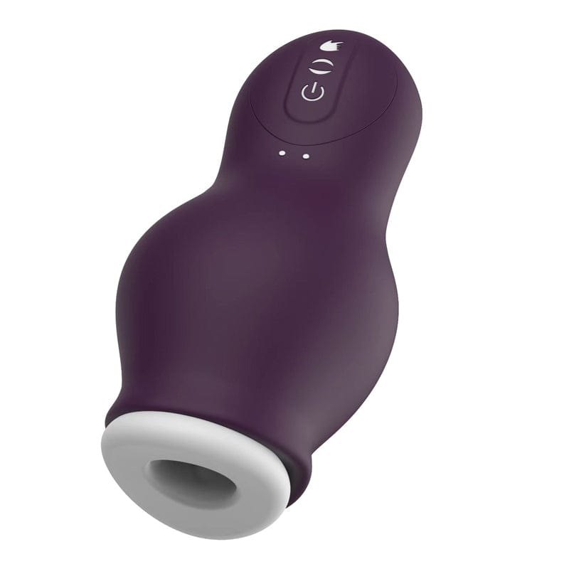 Purple suction and vibration male masturbator cup