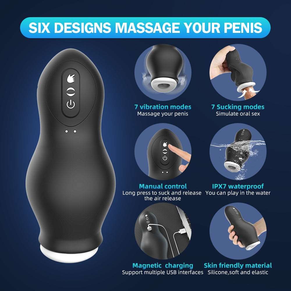 Suction and vibration male masturbator cup, photo 5