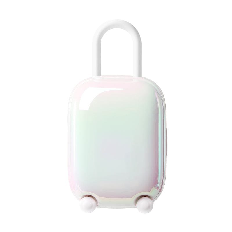 White cosmetic case suction stimulator and vibrating egg set