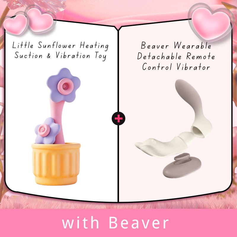 Iris Purple sunflower shaped clitoral suction and vibration toy