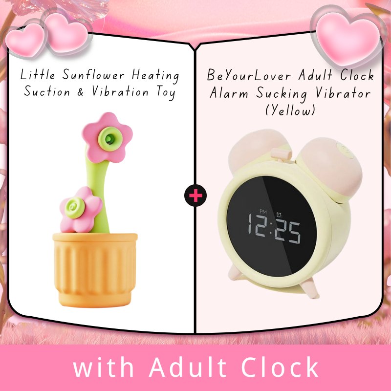 Pink sunflower shaped clitoral suction and vibration toy