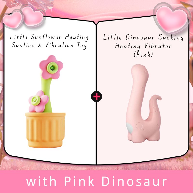 Pink sunflower shaped clitoral suction and vibration toy