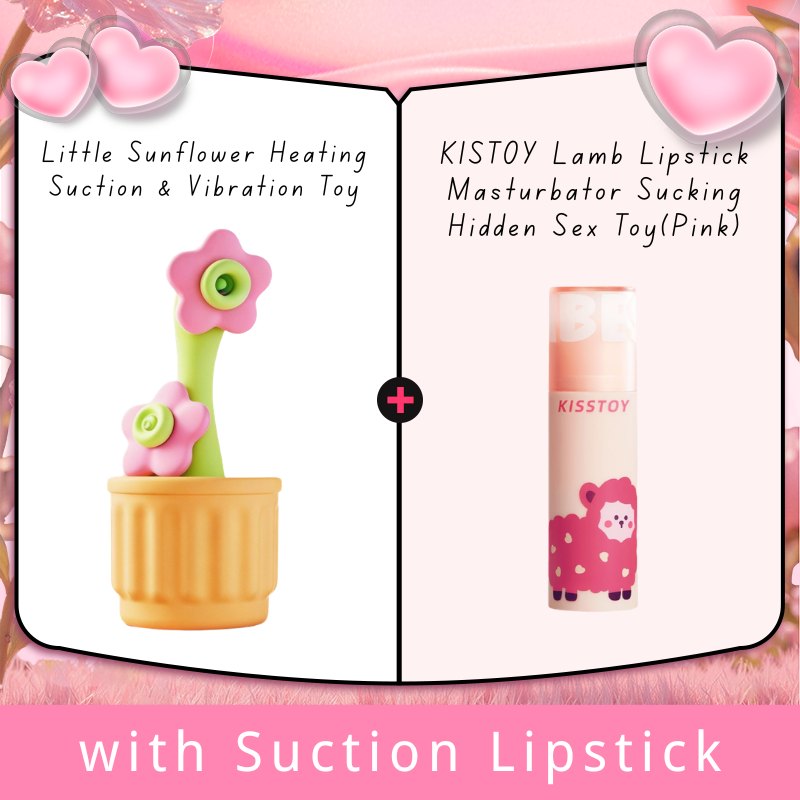 Pink sunflower shaped clitoral suction and vibration toy