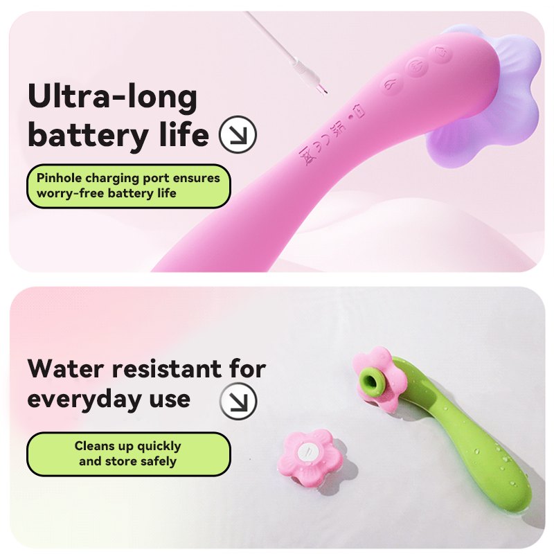 Sunflower shaped clitoral suction and vibration toy, photo 6