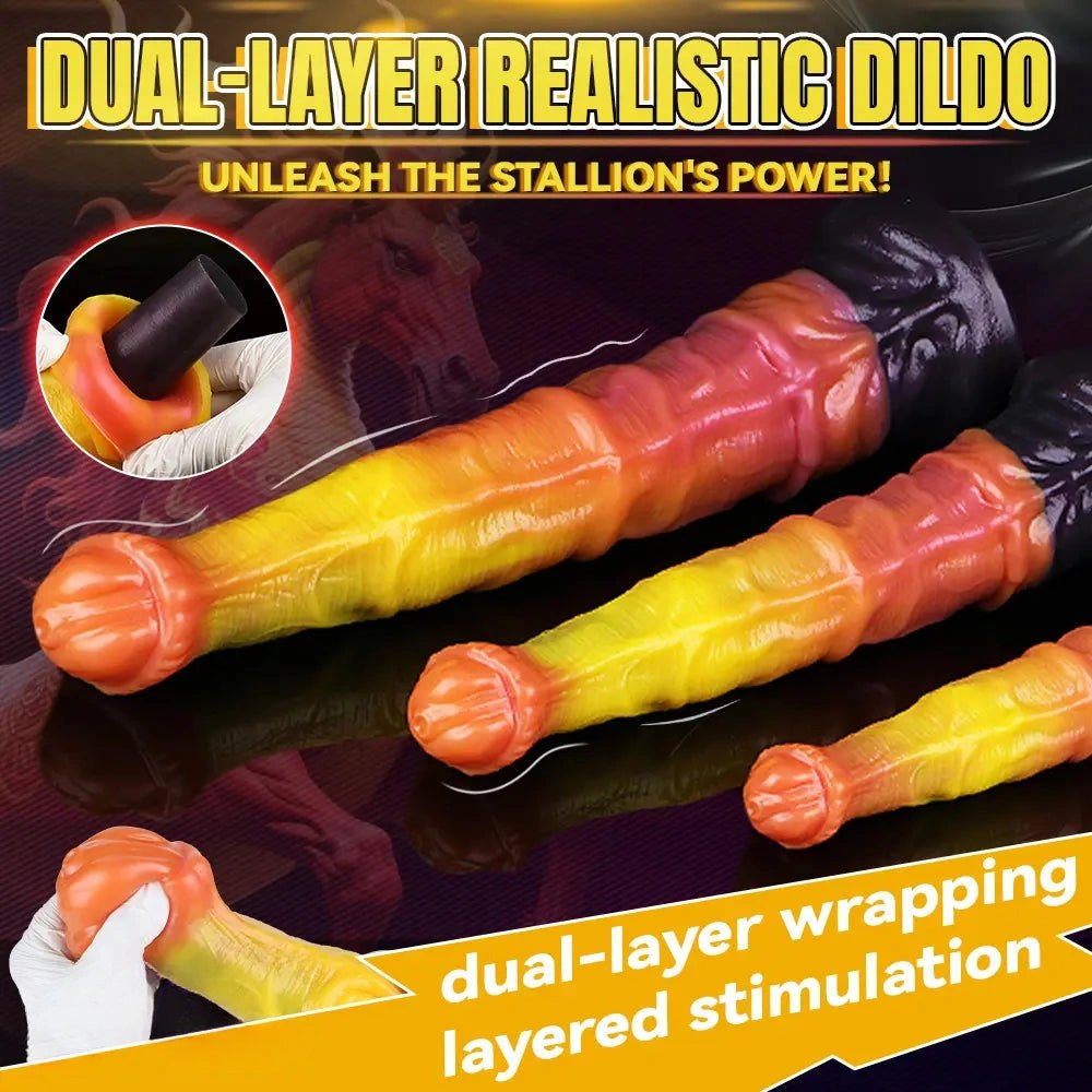 Ombre fantasy silicone dildo, photo 3