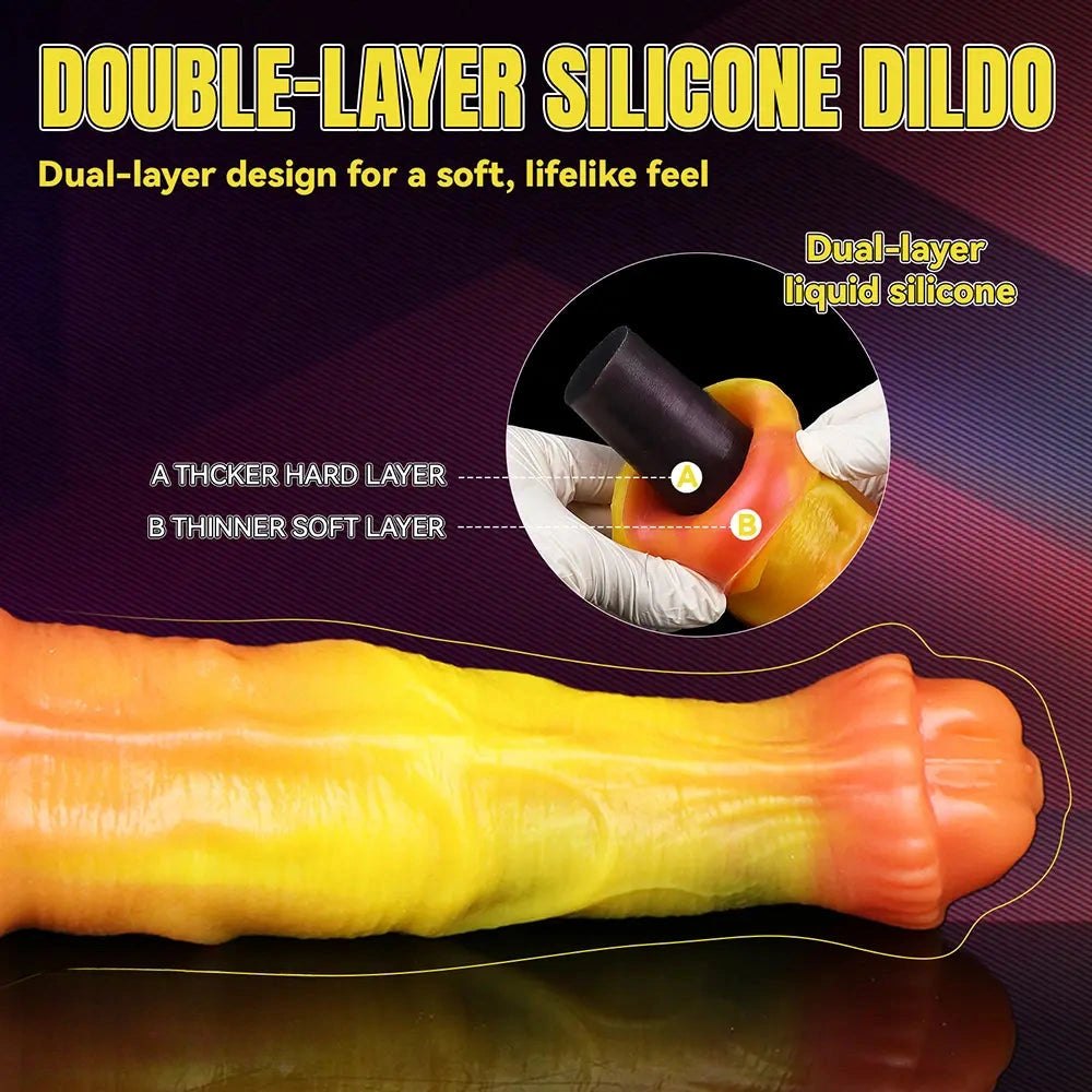 Ombre fantasy silicone dildo, photo 5