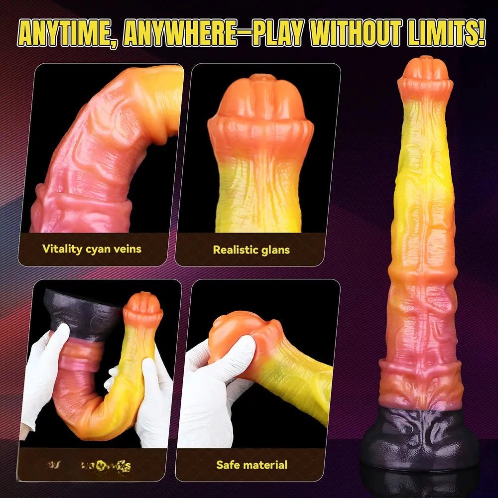 Ombre fantasy silicone dildo, photo 7