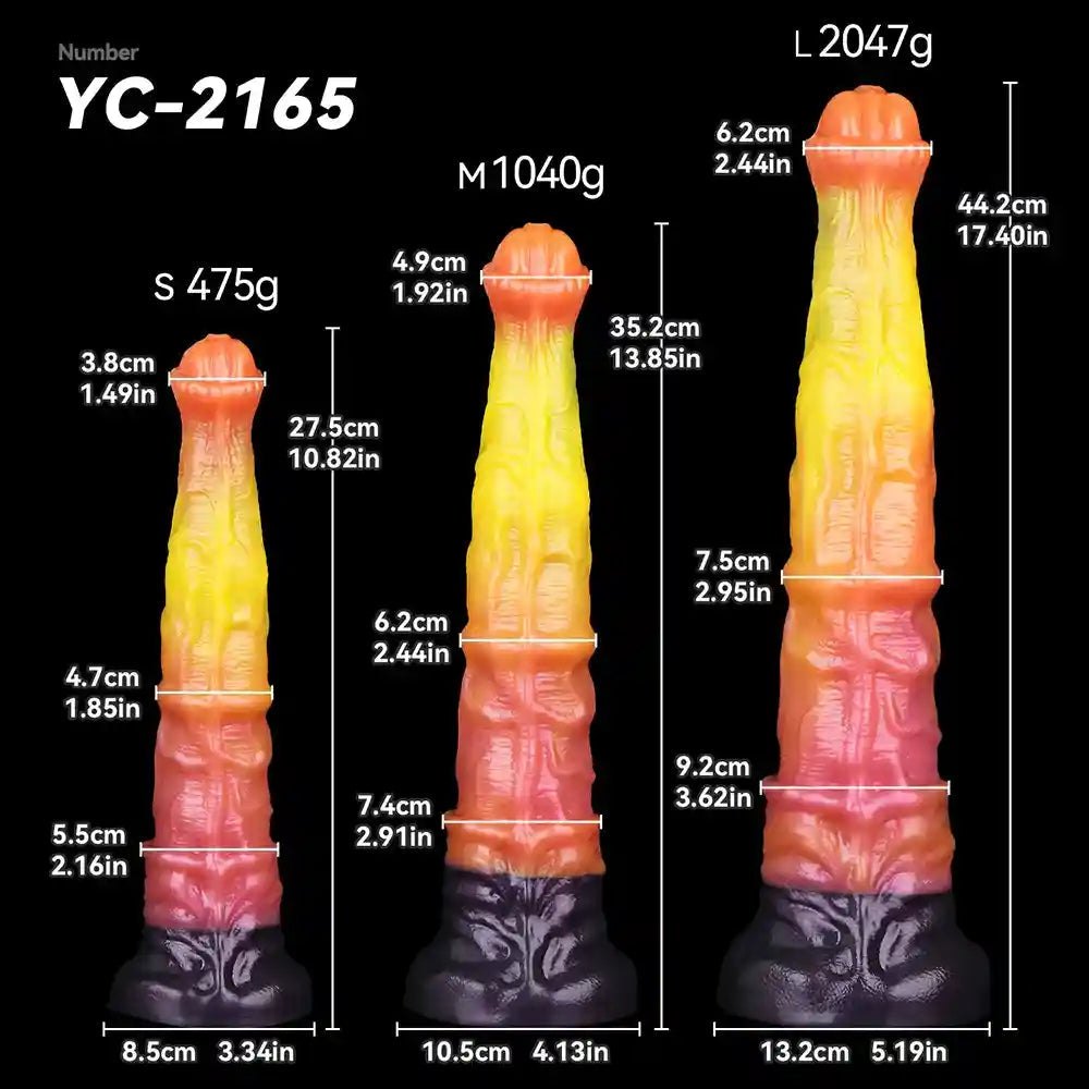 Ombre fantasy silicone dildo, photo 8