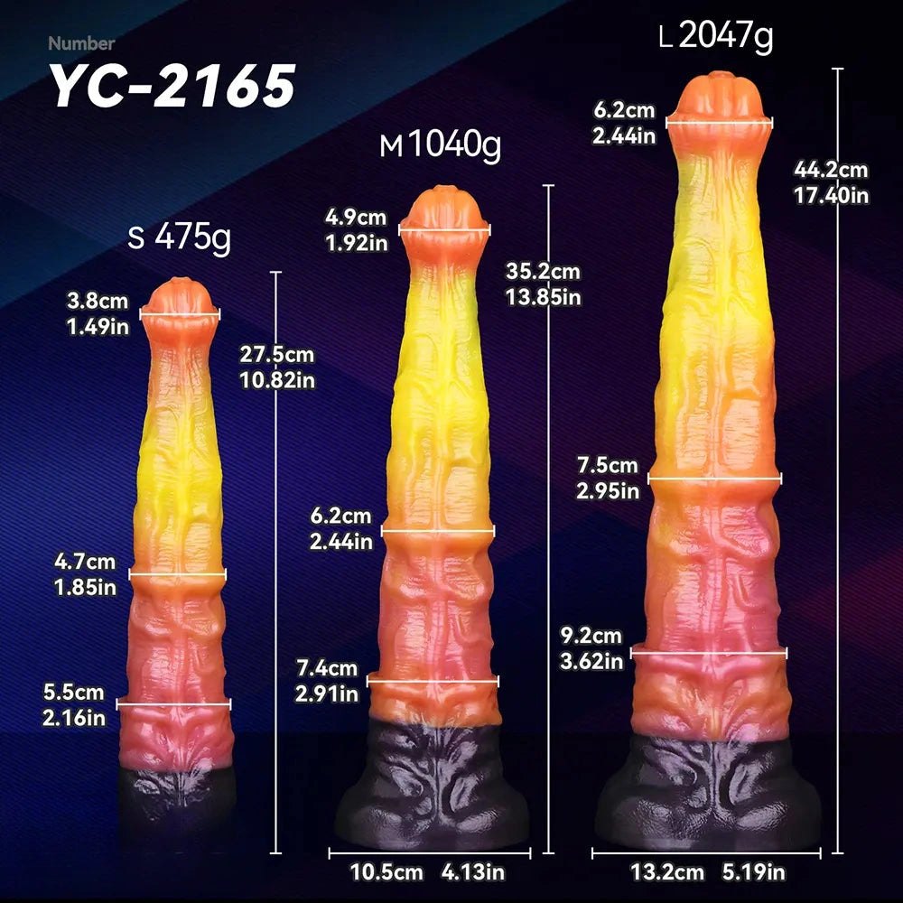 Ombre fantasy silicone dildo, photo 9