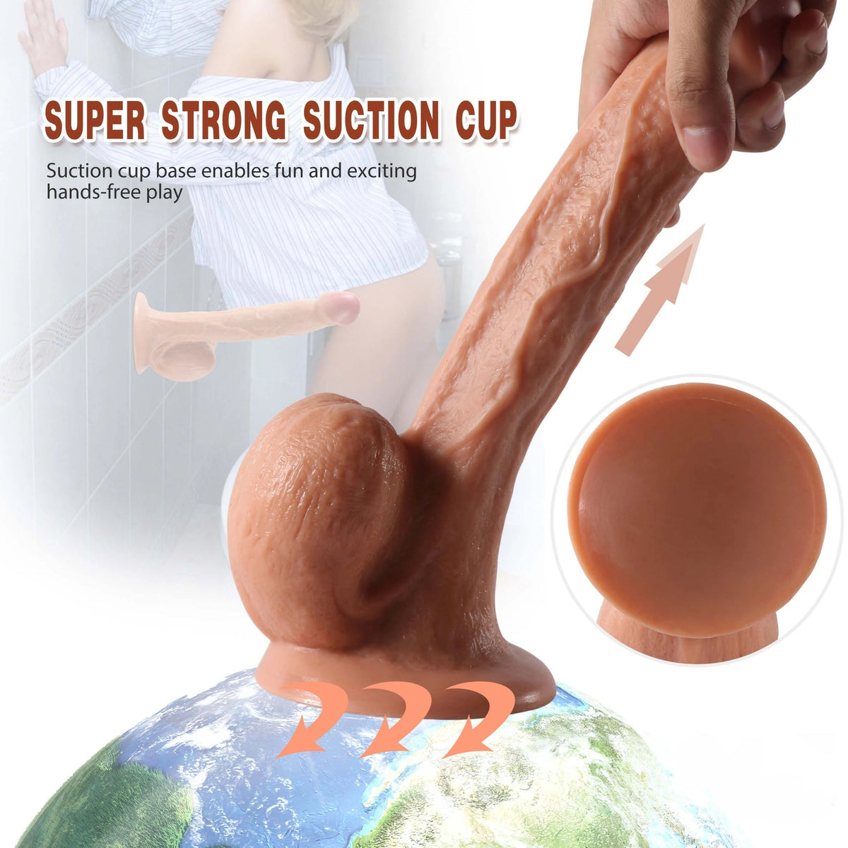 Flesh pvc realistic dildo, photo 11