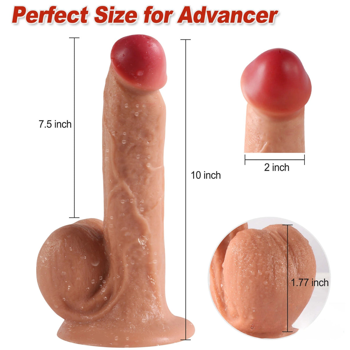 Flesh pvc realistic dildo, photo 3