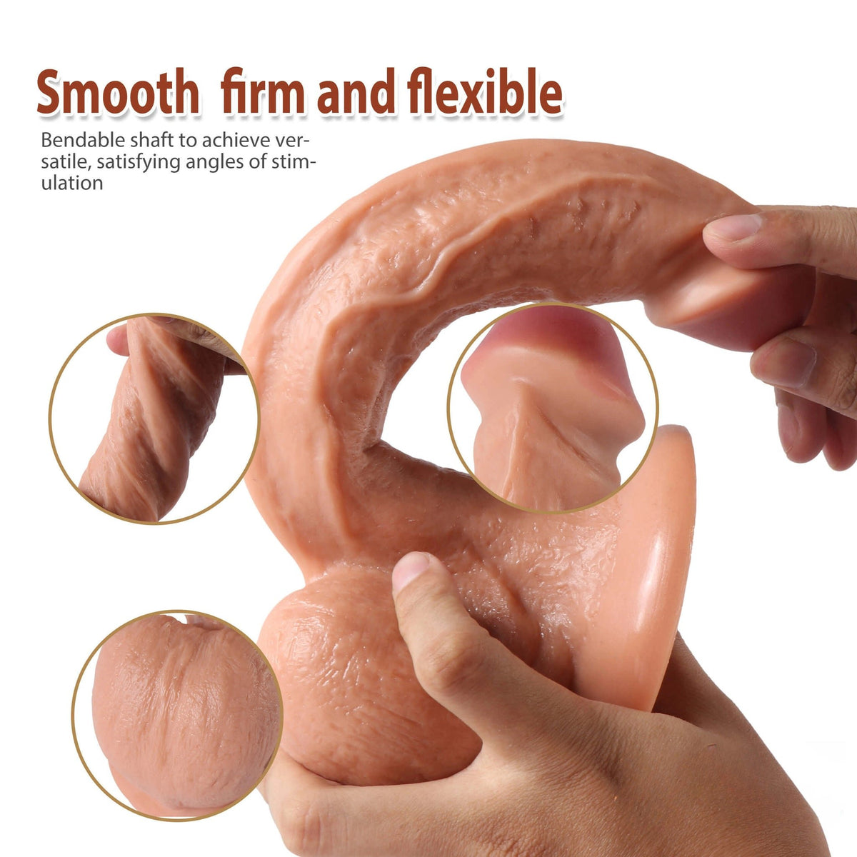 Flesh pvc realistic dildo, photo 7