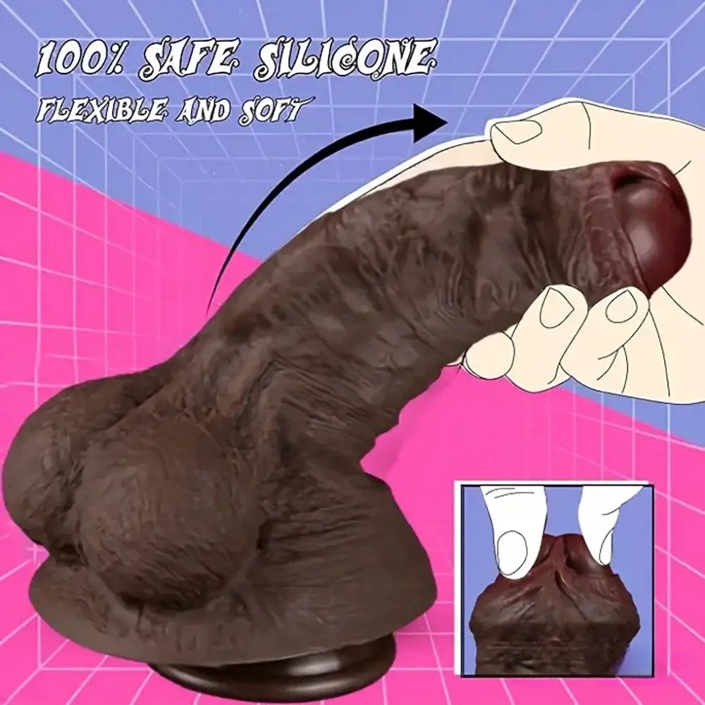 Realistic silicone suction cup dildo, photo 11