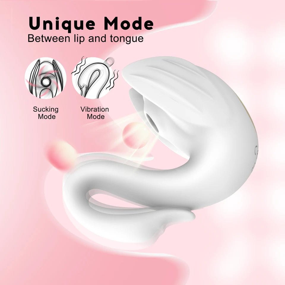 Swan-shaped clitoral suction and vibration toy, photo 3