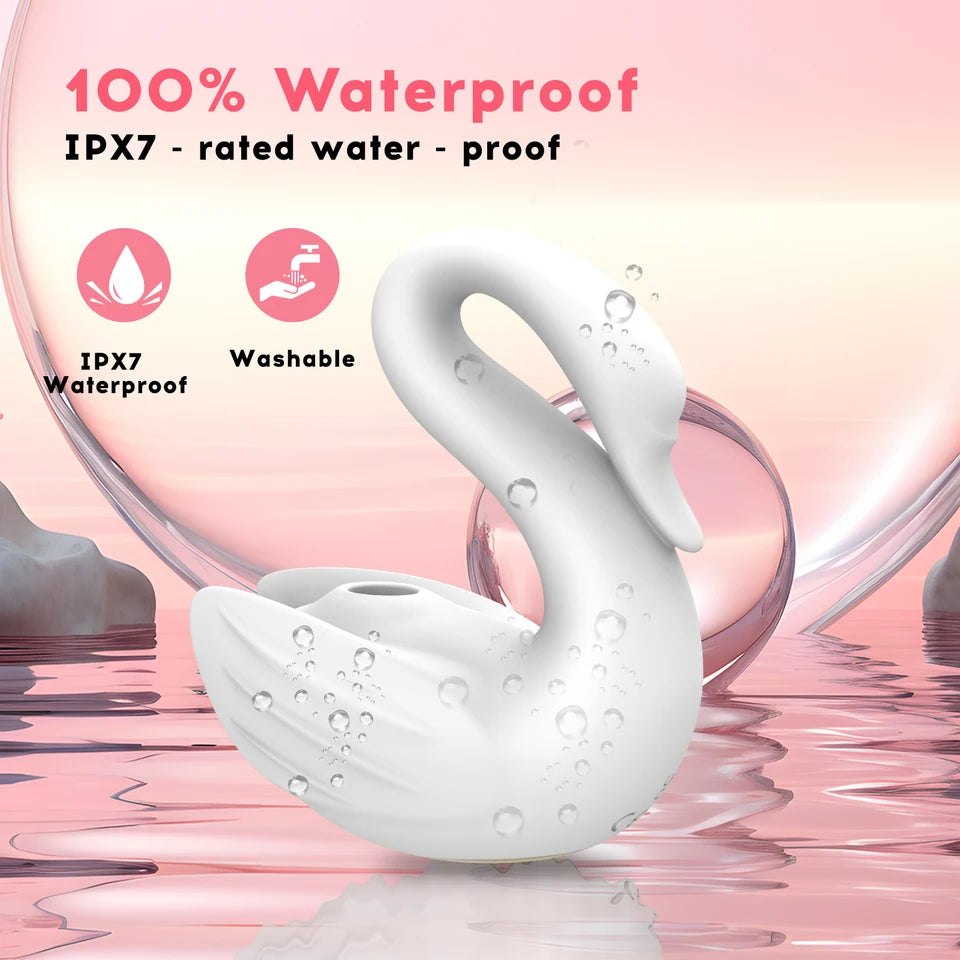 Swan-shaped clitoral suction and vibration toy, photo 5