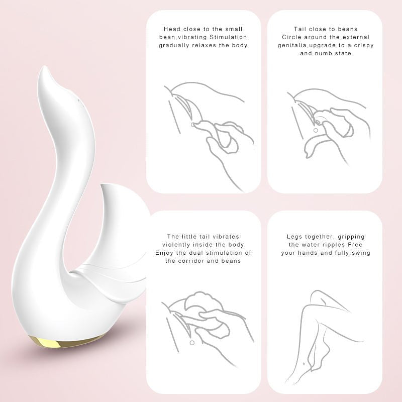 Swan-shaped sonic suction vibrator, photo 4