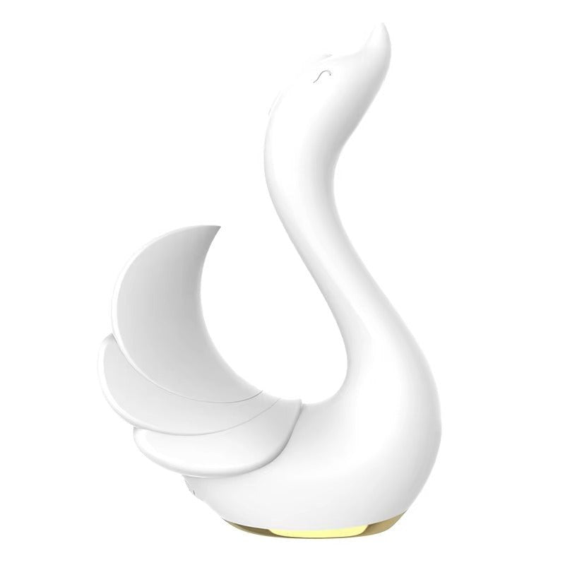 White swan-shaped sonic suction vibrator