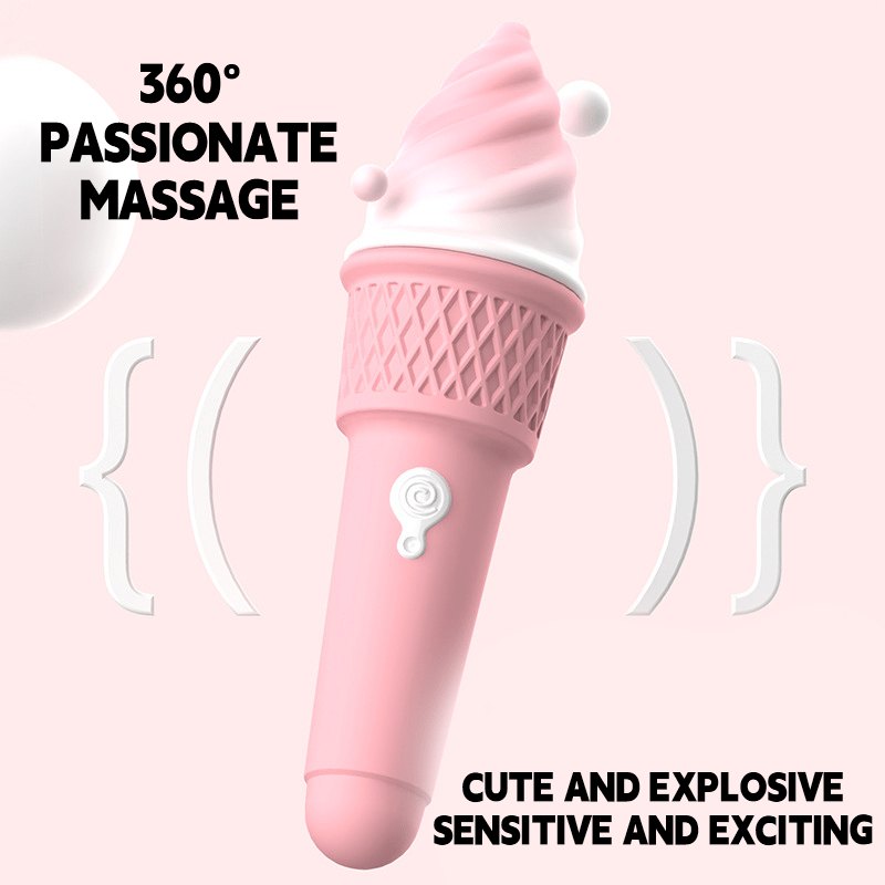 Ice cream cone shaped dual-head vibrator, photo 2
