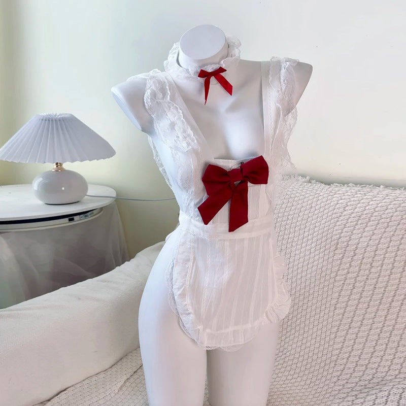 Sweetheart maid bow cosplay uniform dress set, photo 3