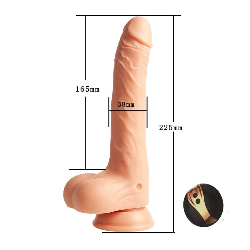Flesh toned realistic swing vibrating dildo, photo 3