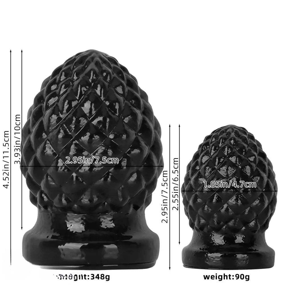 Black swirl textured pvc butt plug, photo 10