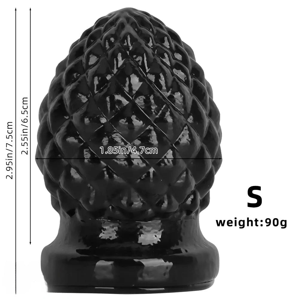 Black swirl textured pvc butt plug, photo 11