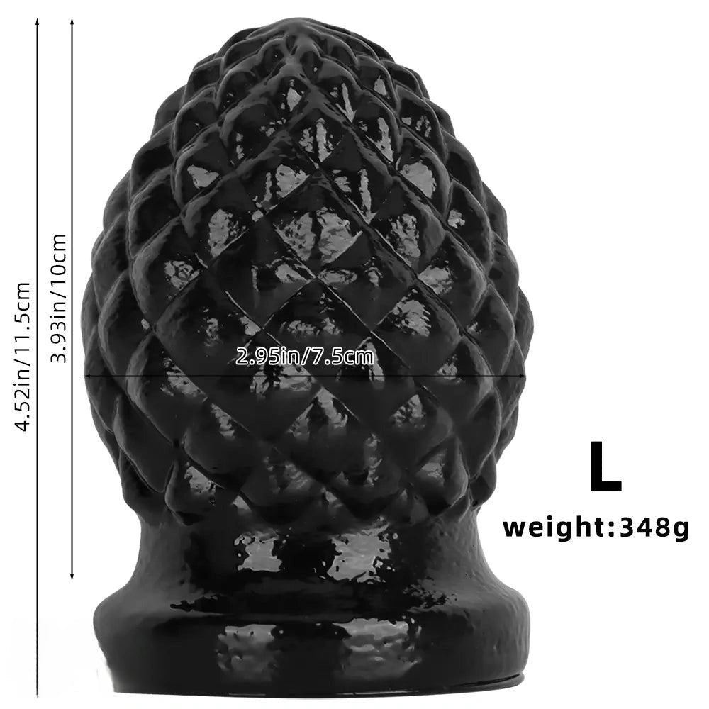 Black swirl textured pvc butt plug, photo 12