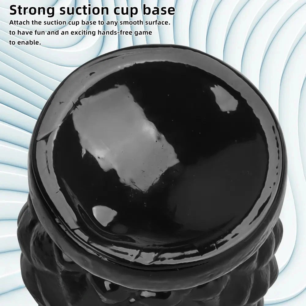 Black swirl textured pvc butt plug, photo 7