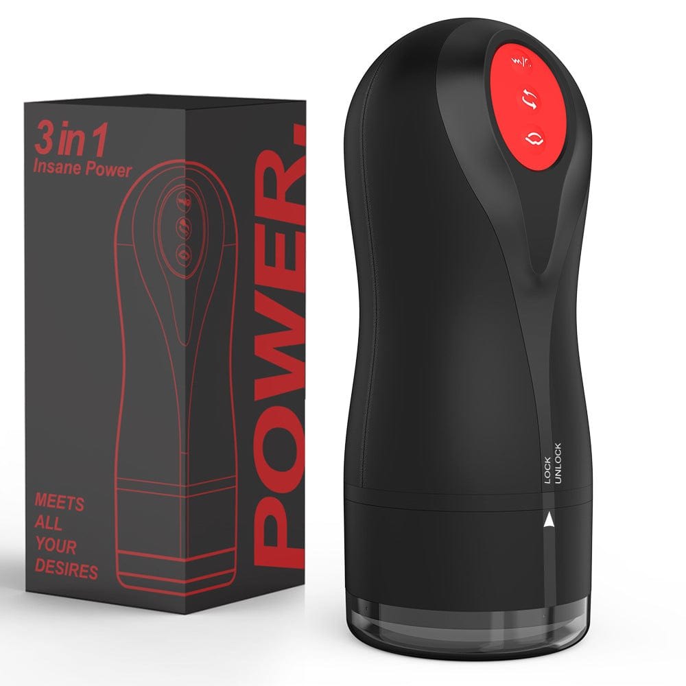 Black male masturbator stroker with red accents, photo 9