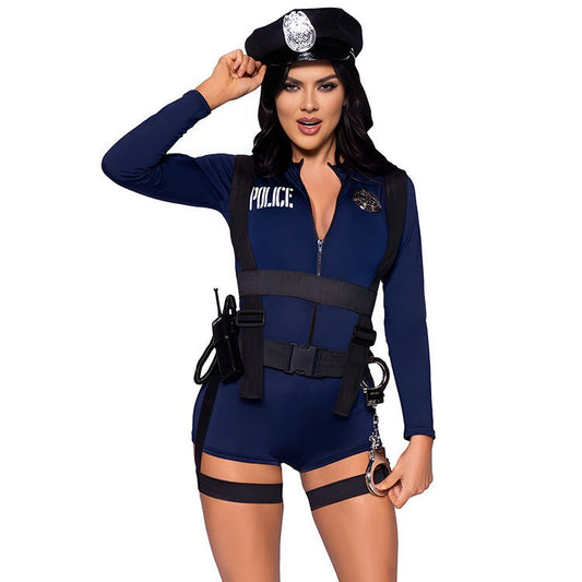 Blue tactical police roleplay costume set