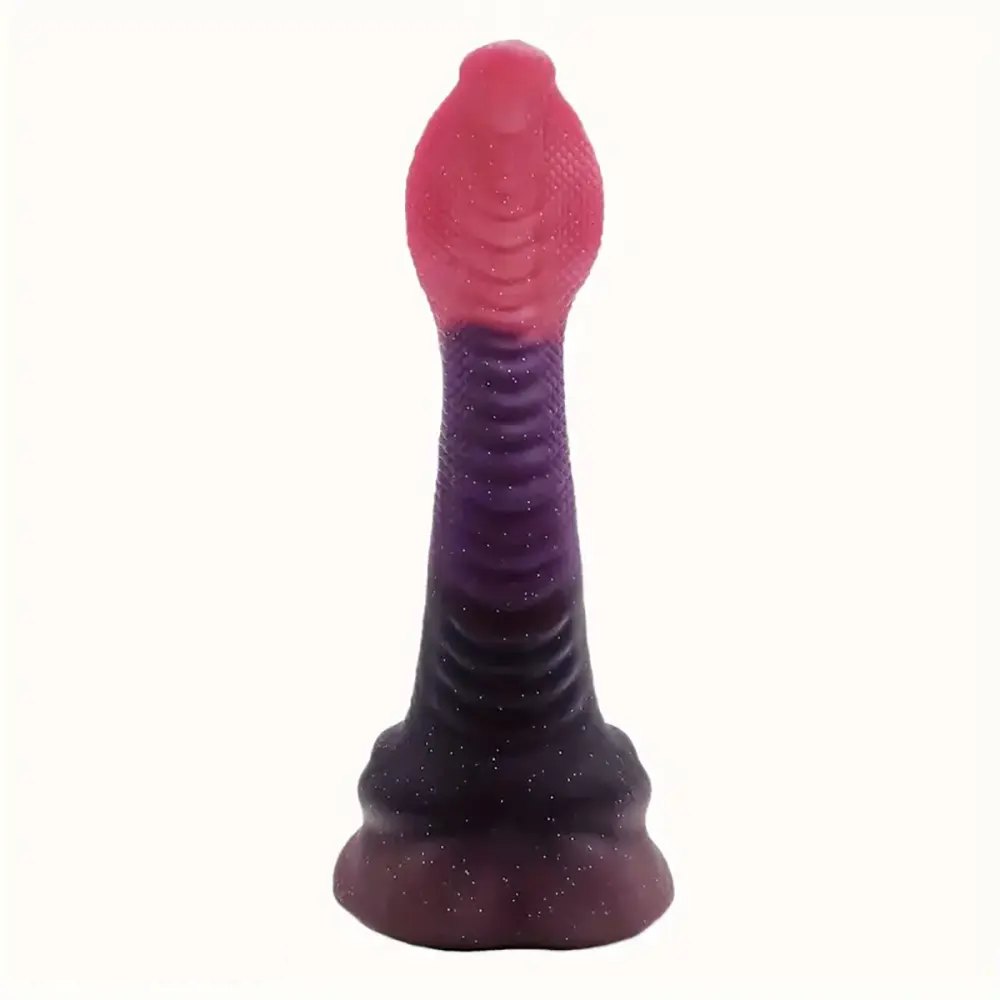 Ridged marbled silicone anal plug, photo 1