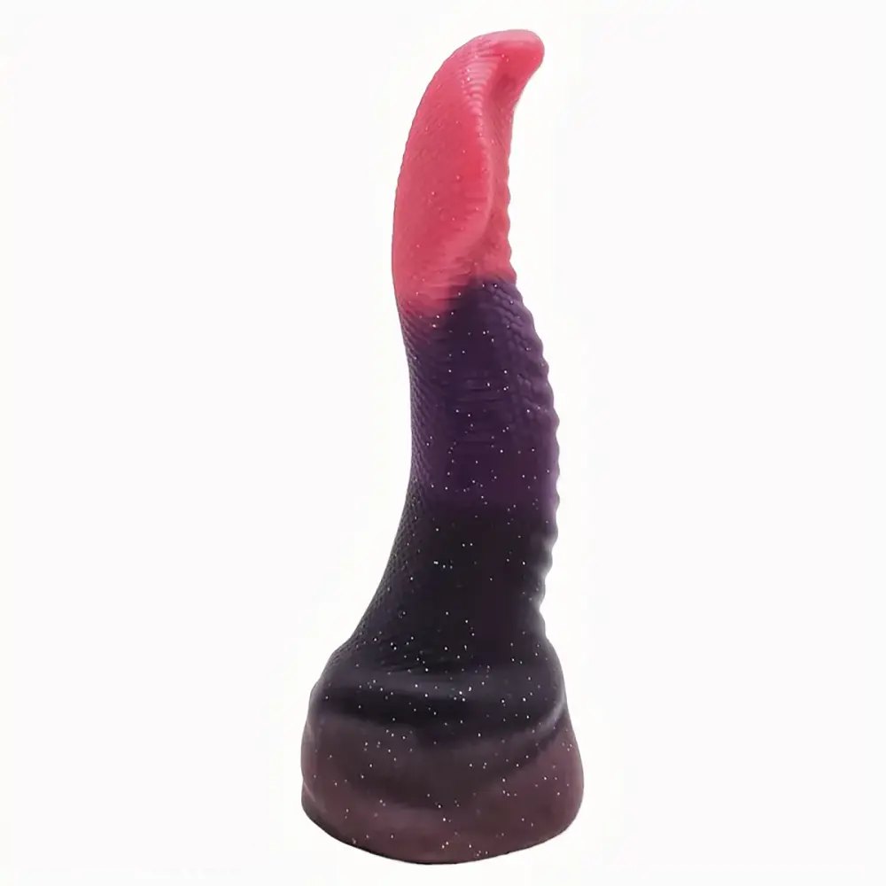 Ridged marbled silicone anal plug, photo 2