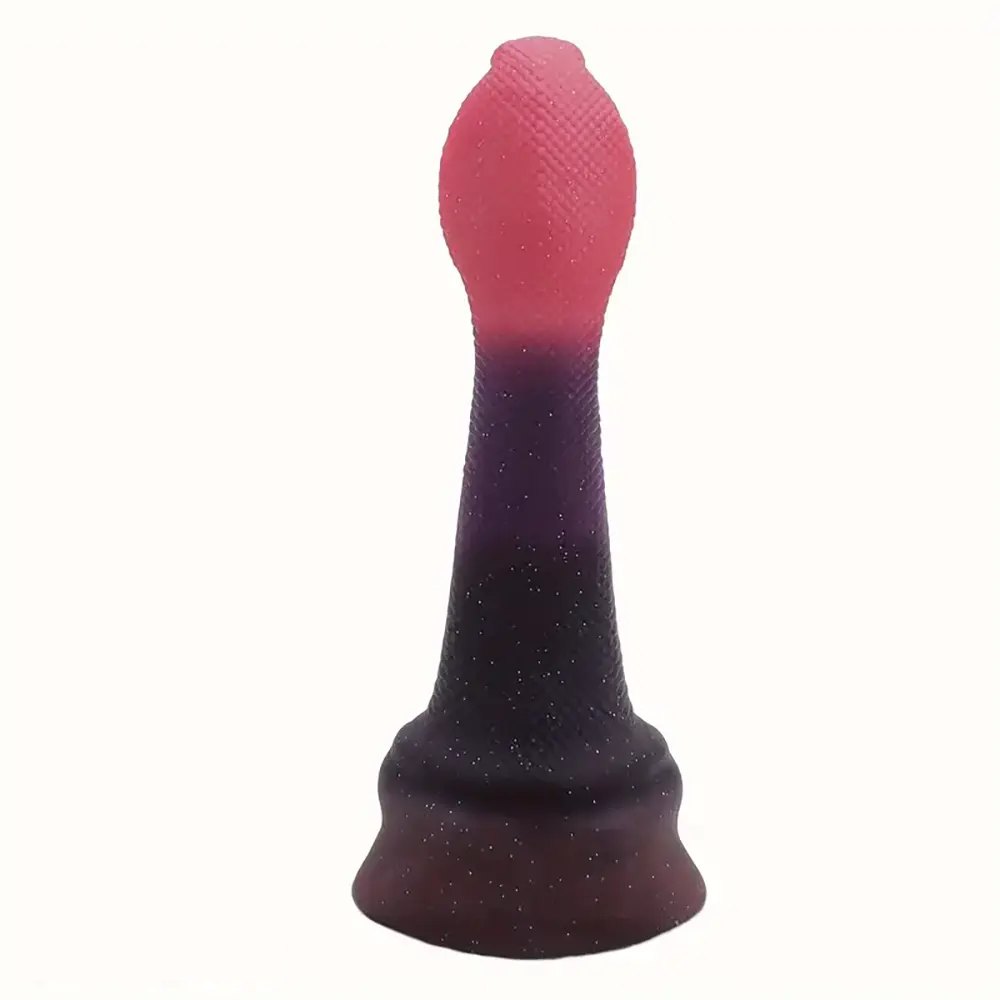 Ridged marbled silicone anal plug, photo 3