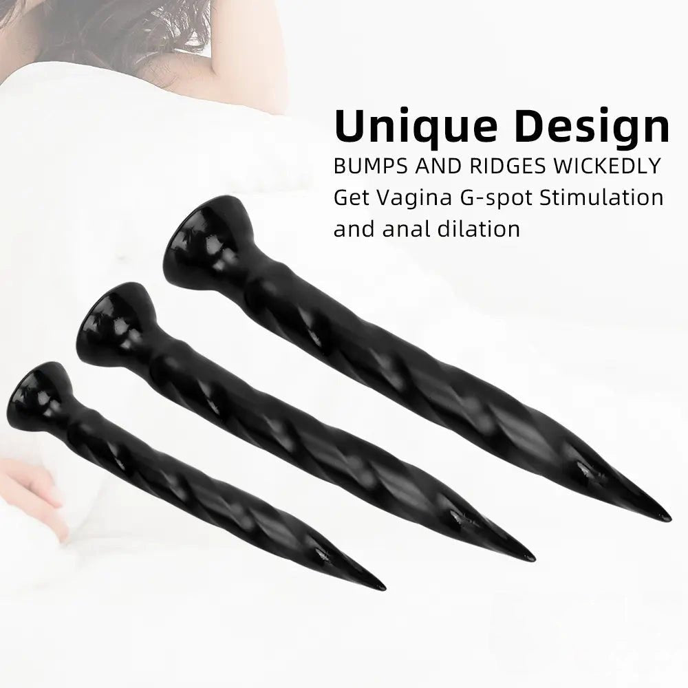 Tapered ribbed anal dildo, photo 2