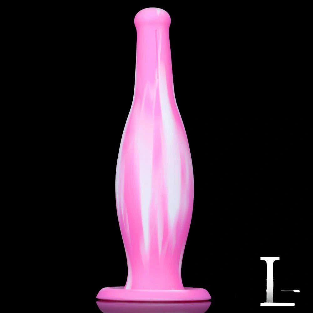Pink set of three tapered liquid silicone anal plugs
