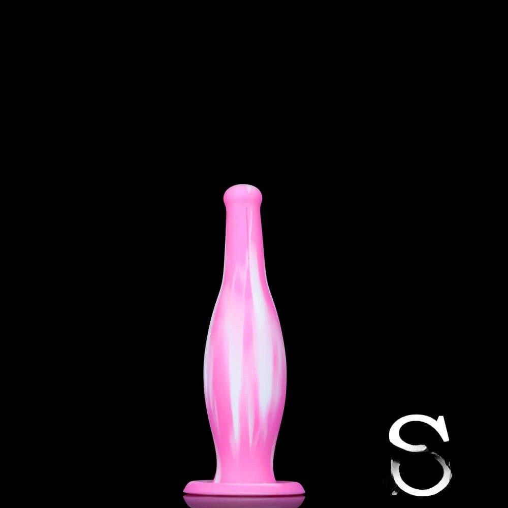 Pink set of three tapered liquid silicone anal plugs