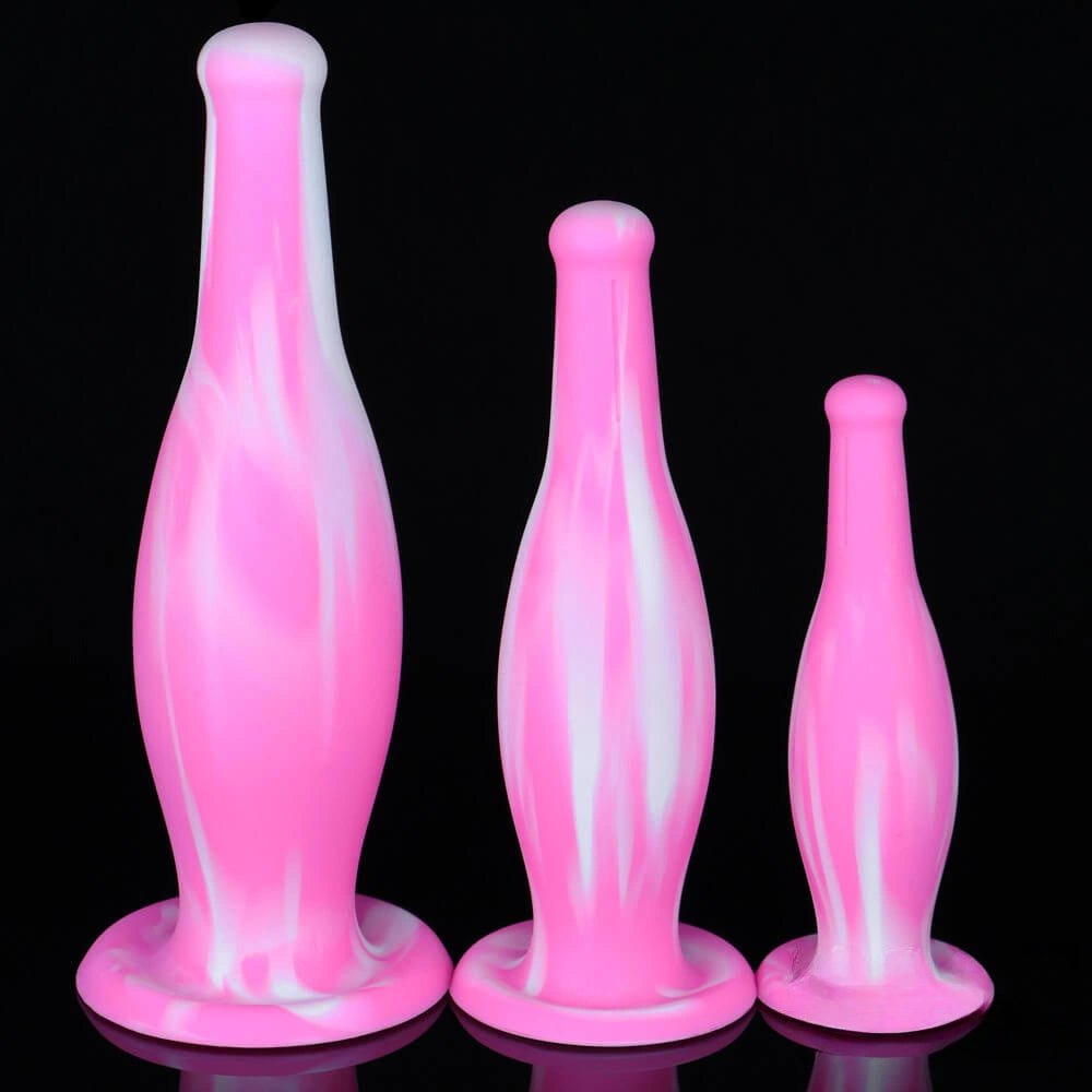 Set of three tapered liquid silicone anal plugs, photo 1