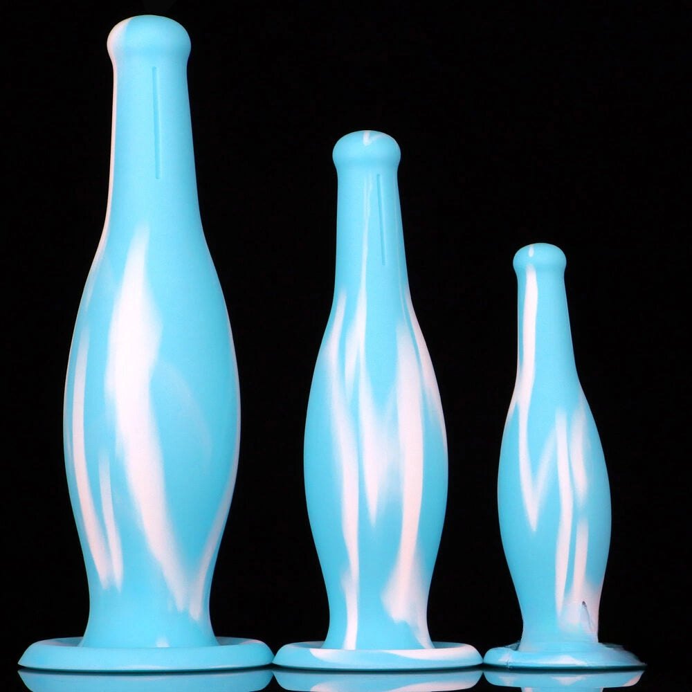 Set of three tapered liquid silicone anal plugs, photo 13