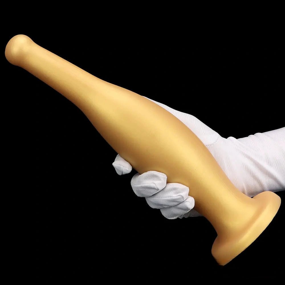 Gold tapered silicone anal plug, photo 10
