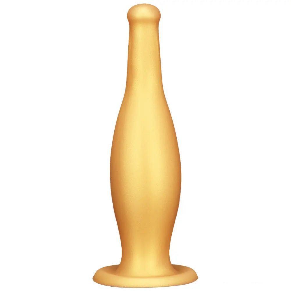 Gold tapered silicone anal plug, photo 7