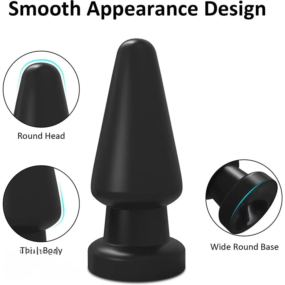 Tapered PVC anal dildo with suction cup base, photo 3