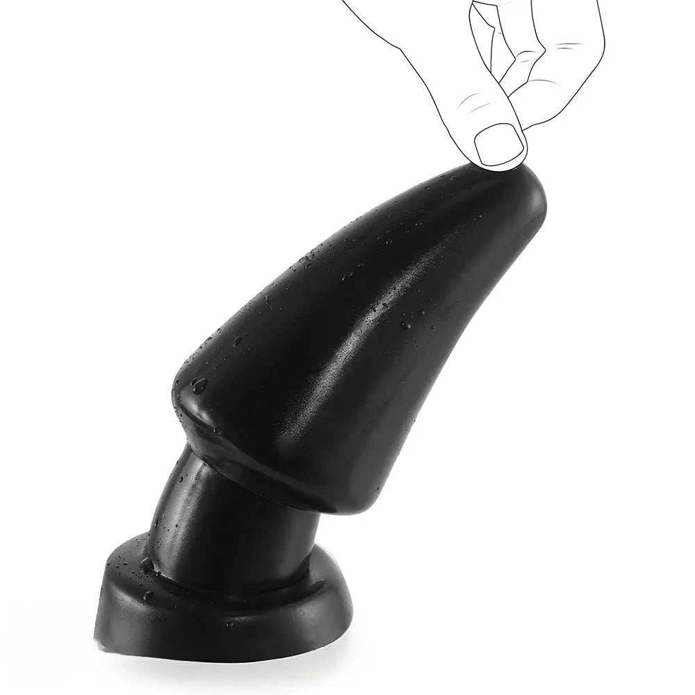 Tapered PVC anal dildo with suction cup base, photo 4