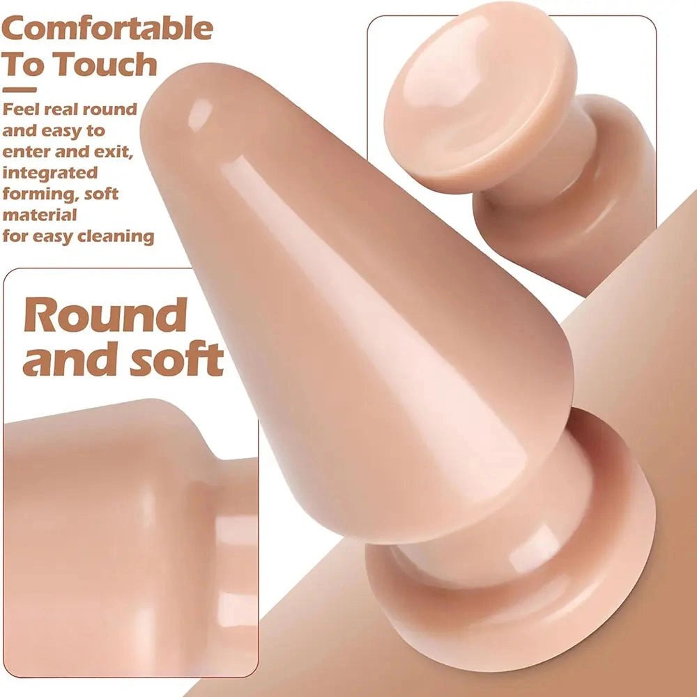 Tapered PVC anal dildo with suction cup base, photo 6